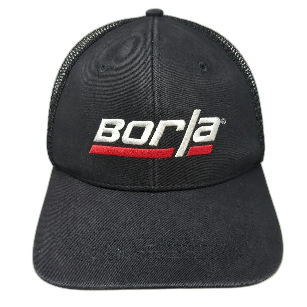 Borla Trucker Hat Black One Size Mesh Back Performance Exhaust Logo Snapback